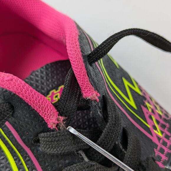 Girls Soccer Cleats Size 12 Lotto Forza Elite 3 JR Neon Pink Yellow 80s Bright - Picture 15 of 16